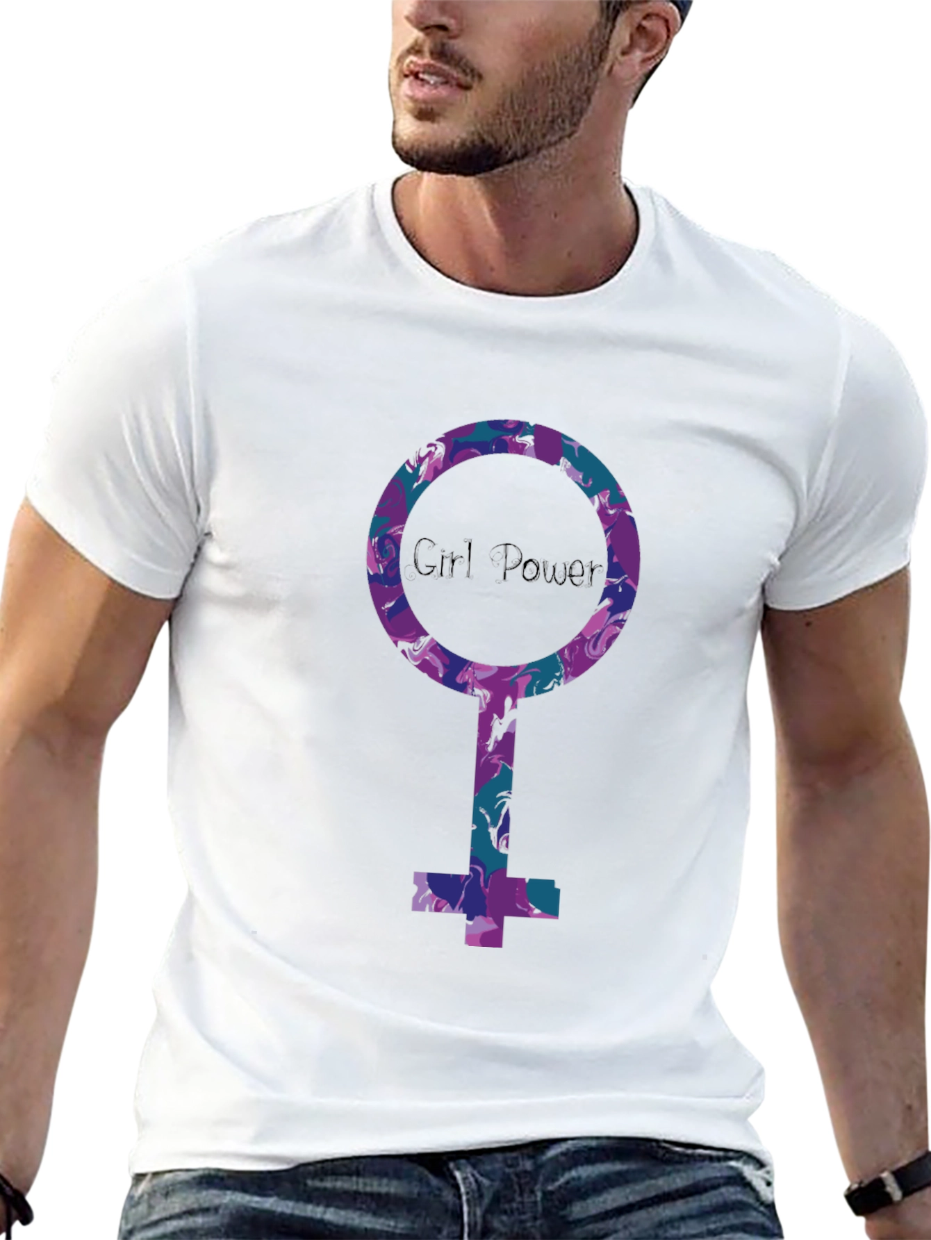 Girl Power Symbol T-Shirt - Feminine Strength Tee