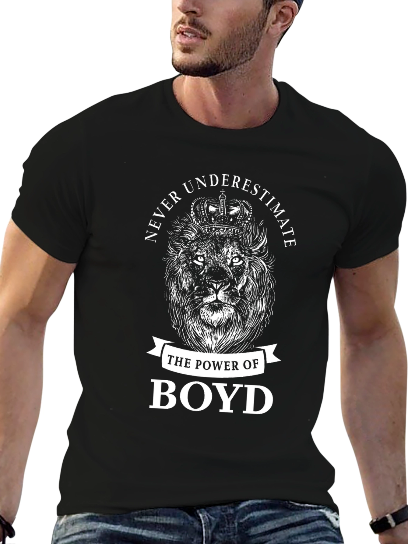 Never Underestimate Boyd Lion Graphic T-Shirt