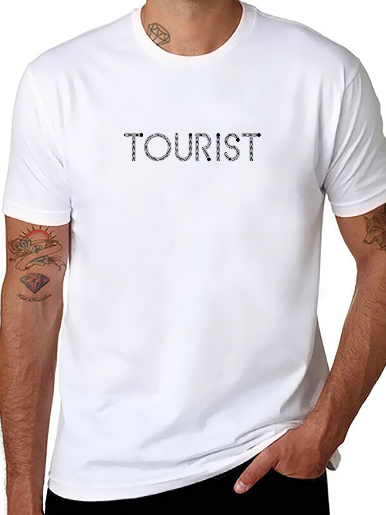 Tourist Black Graphic Tee - Stylish & Comfortable