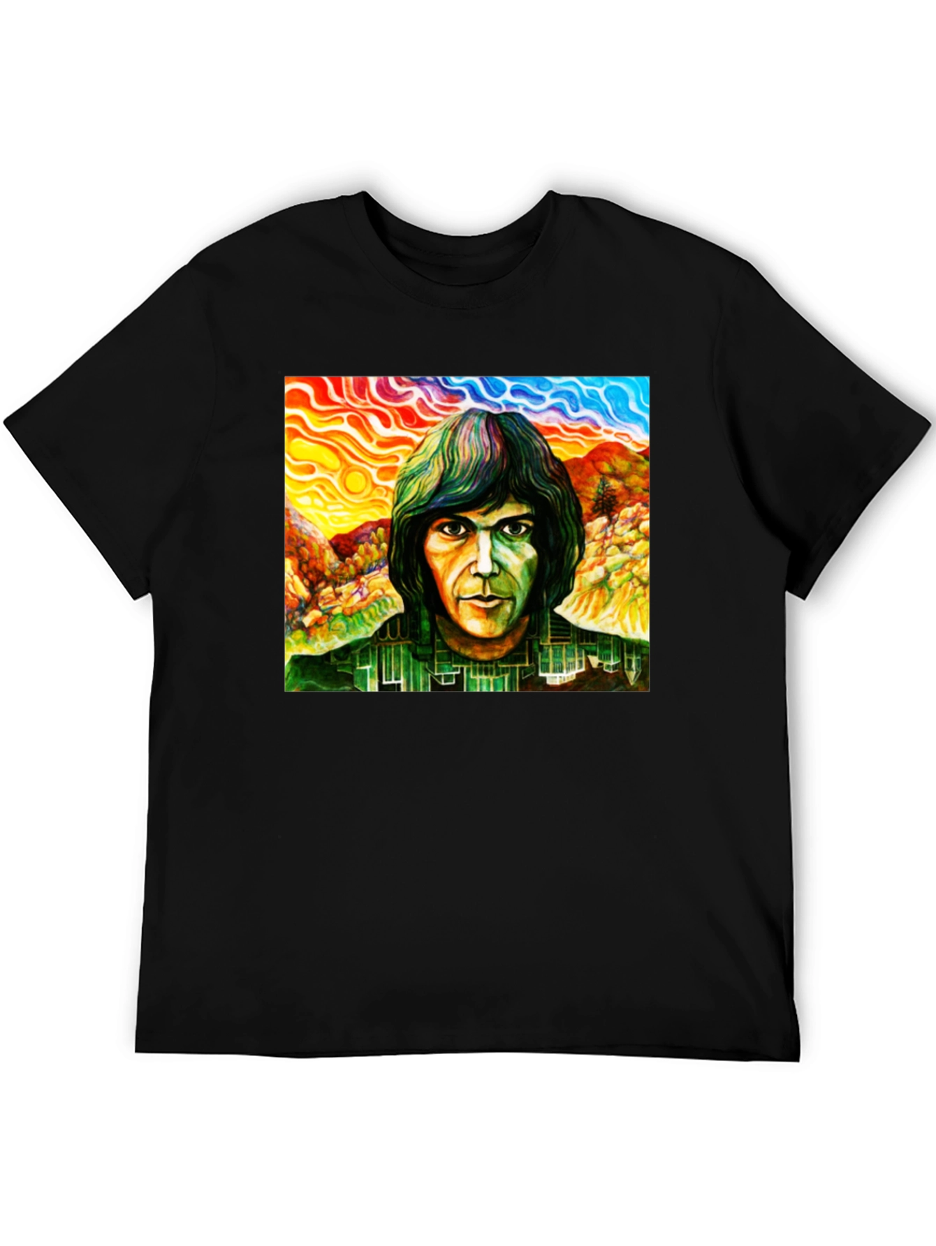 Neil Young Psychedelic Portrait T-Shirt
