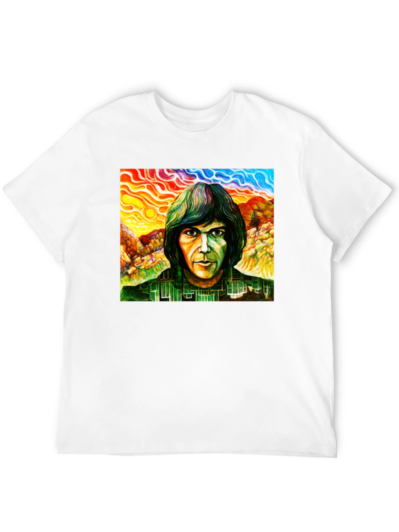 Neil Young Psychedelic Portrait T-Shirt