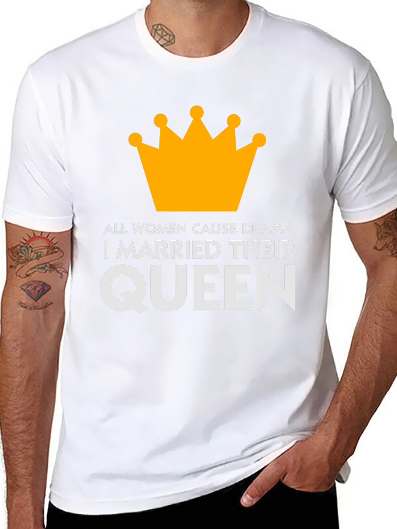 Queen T-Shirt: Humorous Marital Statement Tee