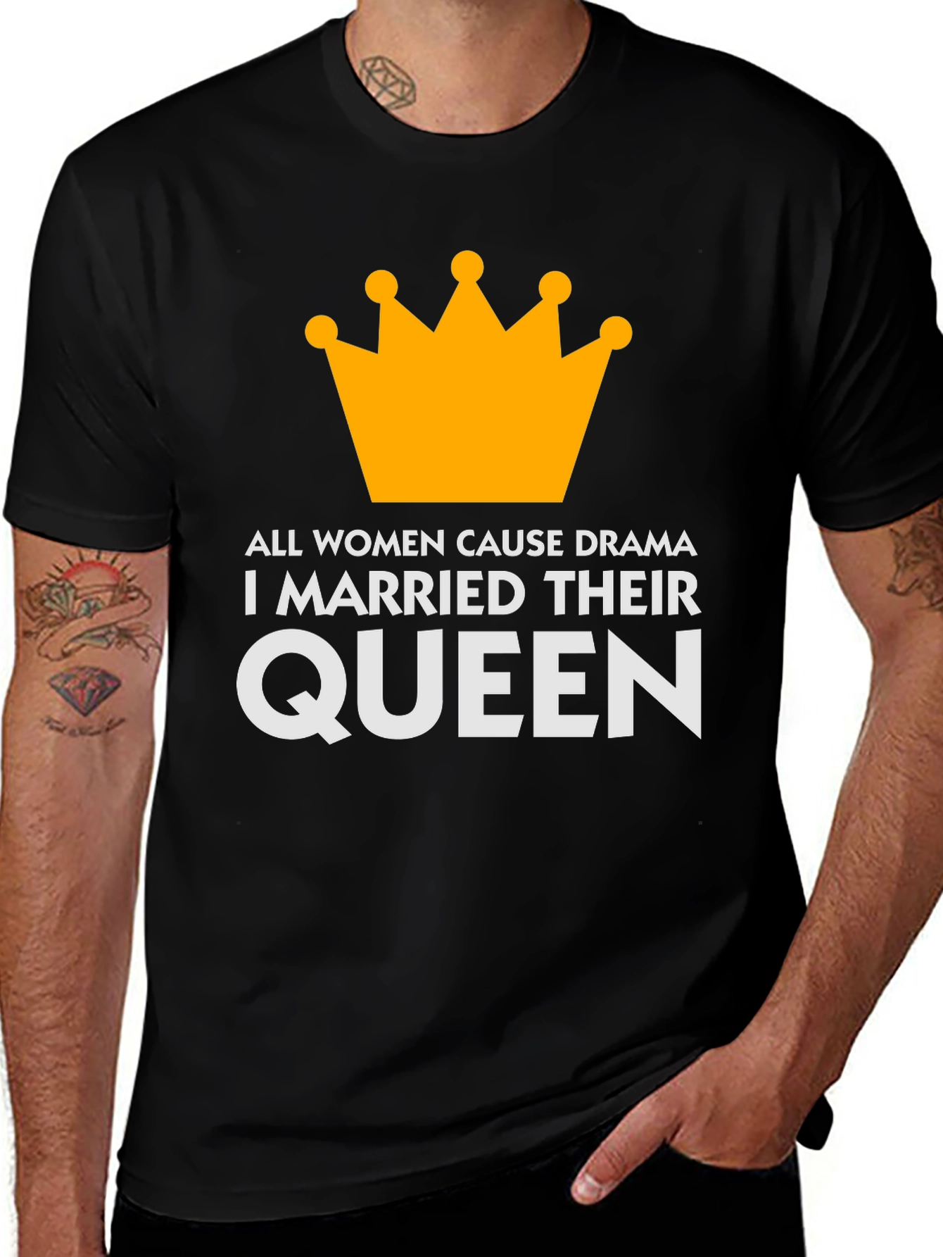 Queen T-Shirt: Humorous Marital Statement Tee