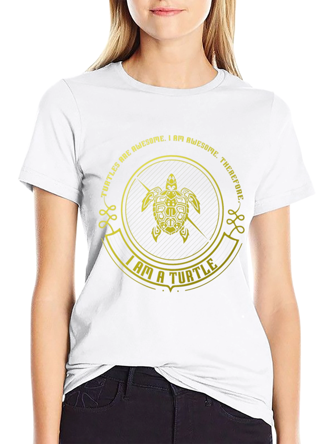 Awesome Turtle Graphic Tee - Black