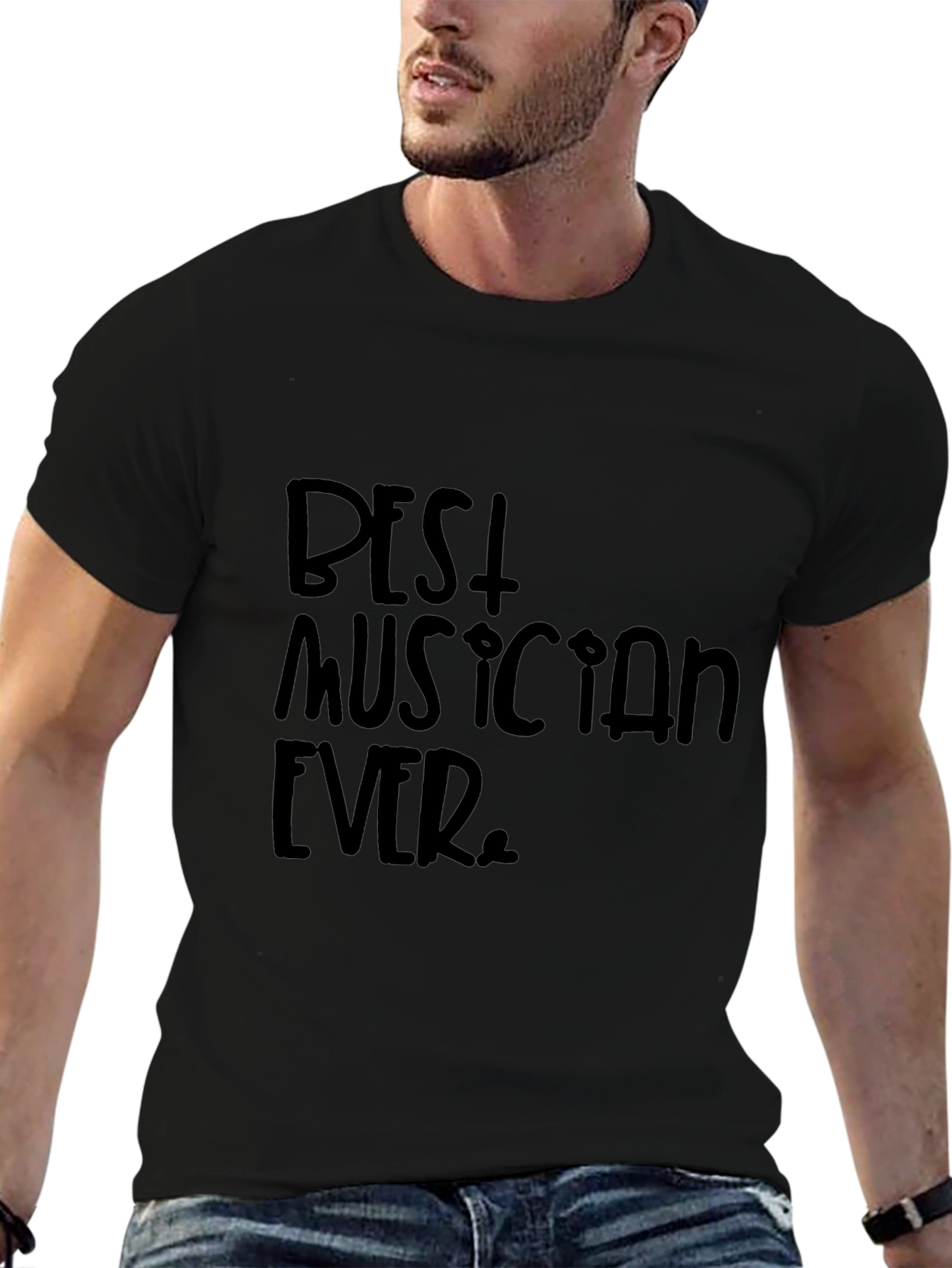 Best Musician Ever Black Graphic T-Shirt