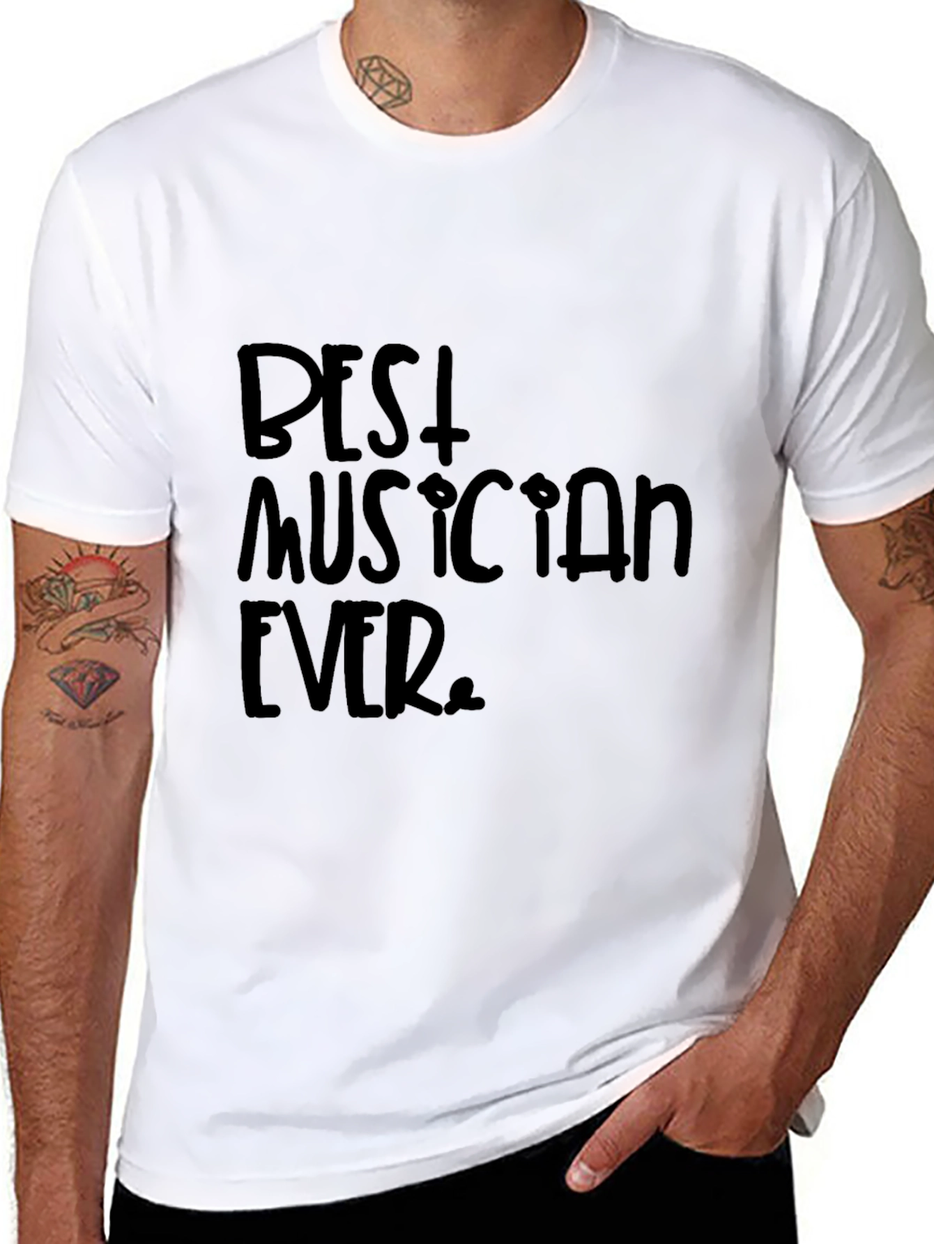 Best Musician Ever Black Graphic T-Shirt