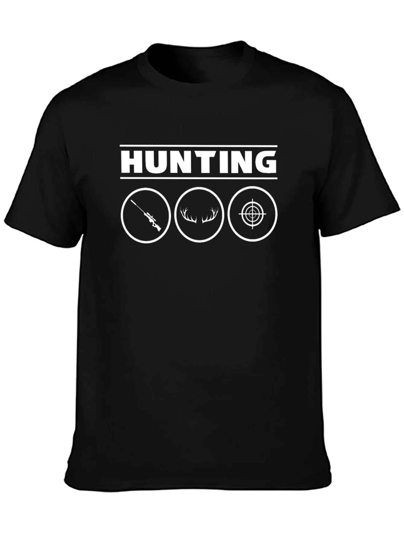 Hunting Graphic T-Shirt - Black