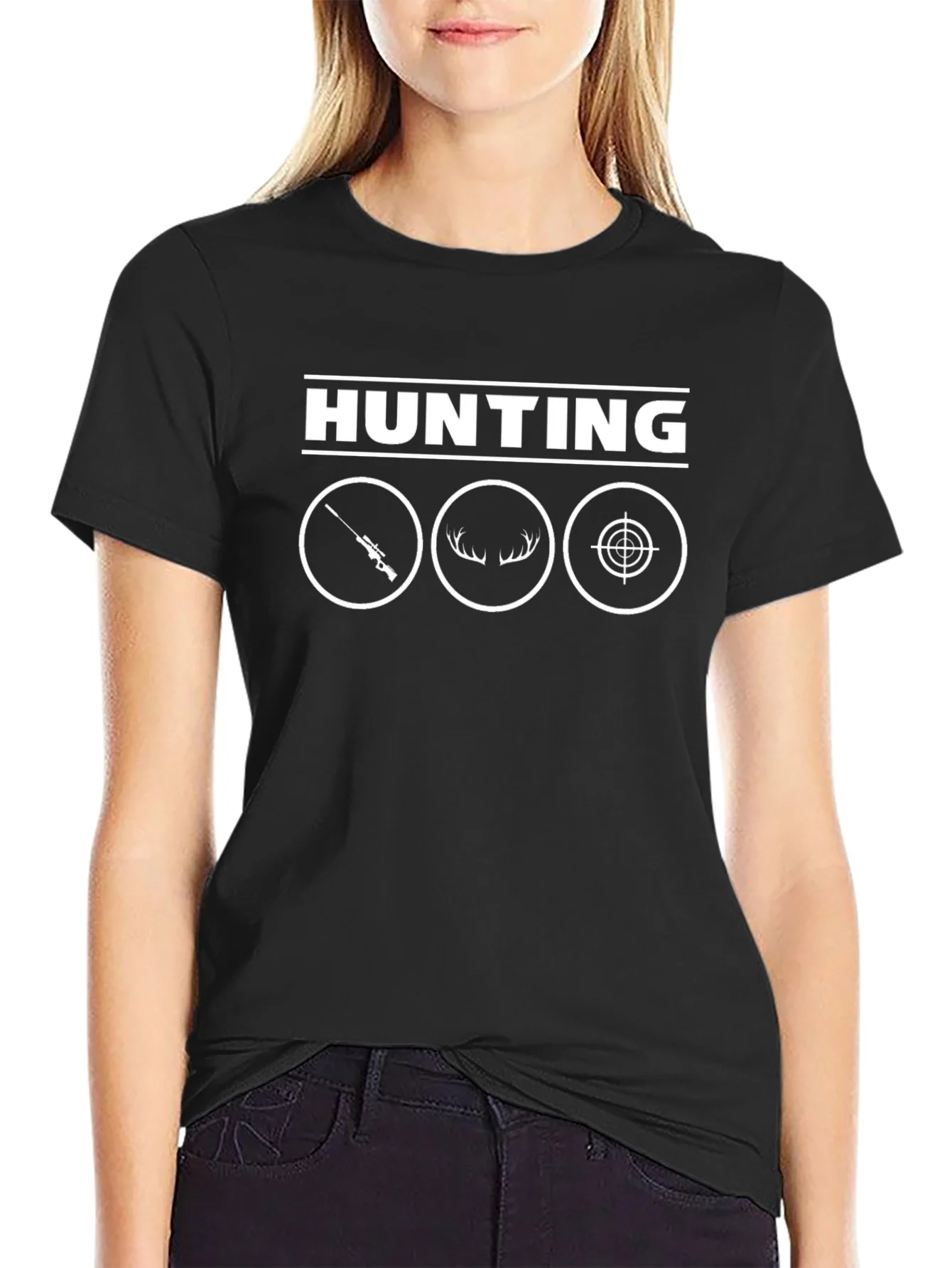 Hunting Graphic T-Shirt - Black