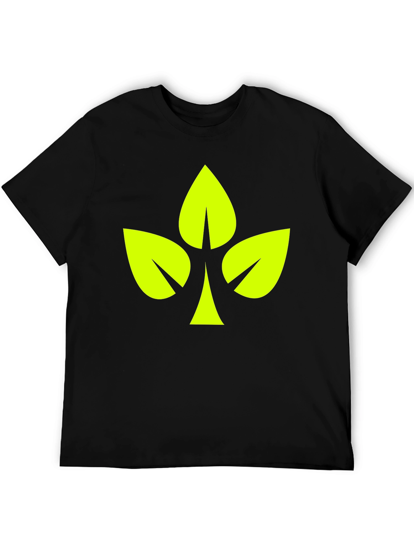 Leaf Clover Graphic Black T-Shirt