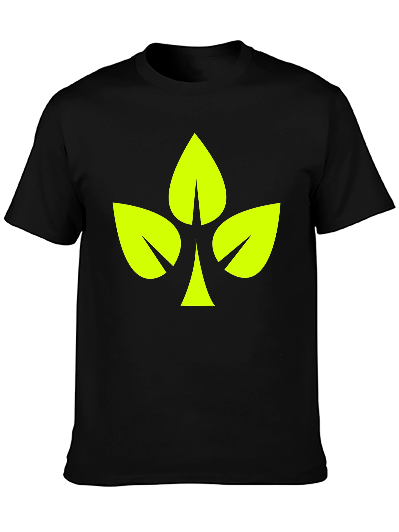 Leaf Clover Graphic Black T-Shirt