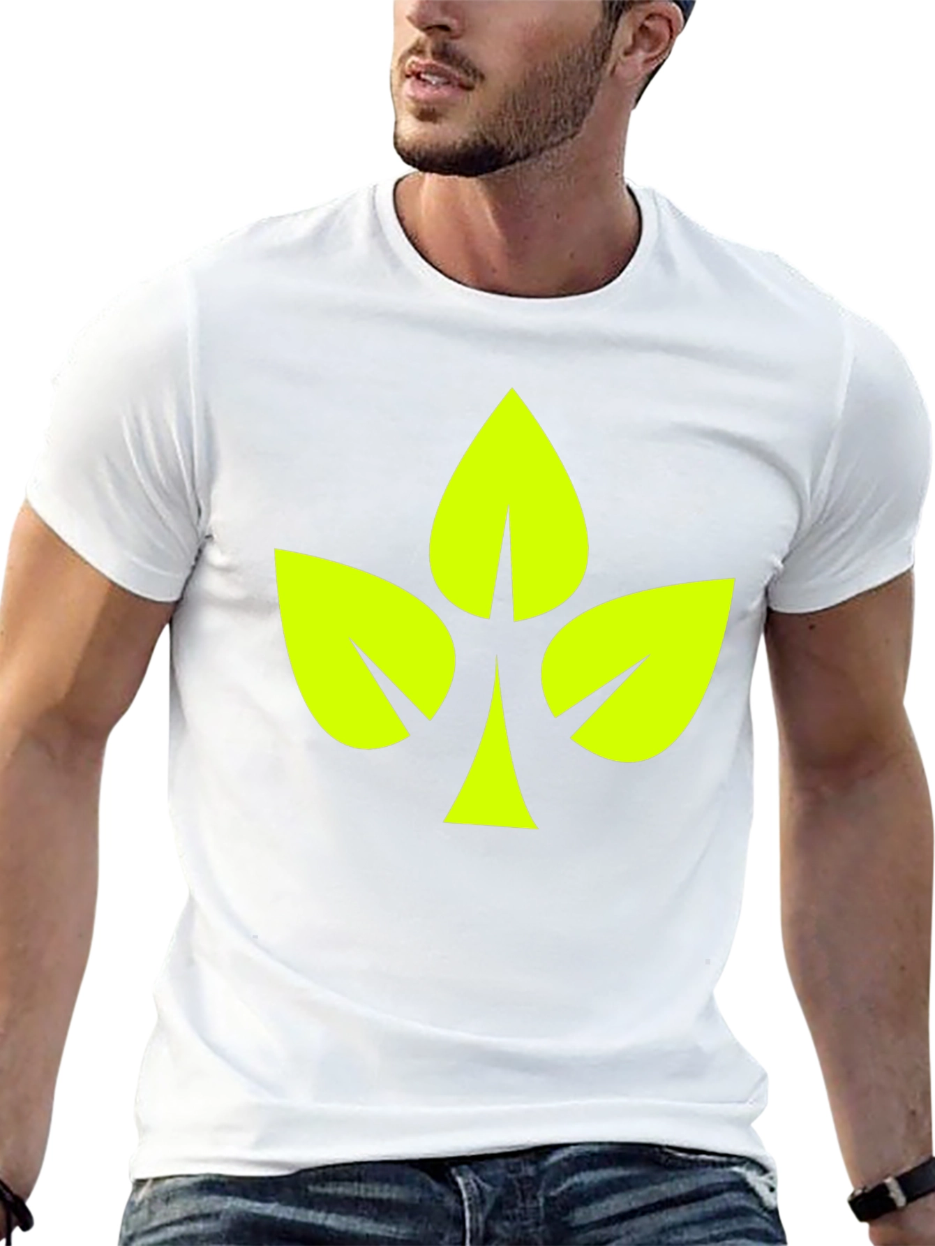 Leaf Clover Graphic Black T-Shirt
