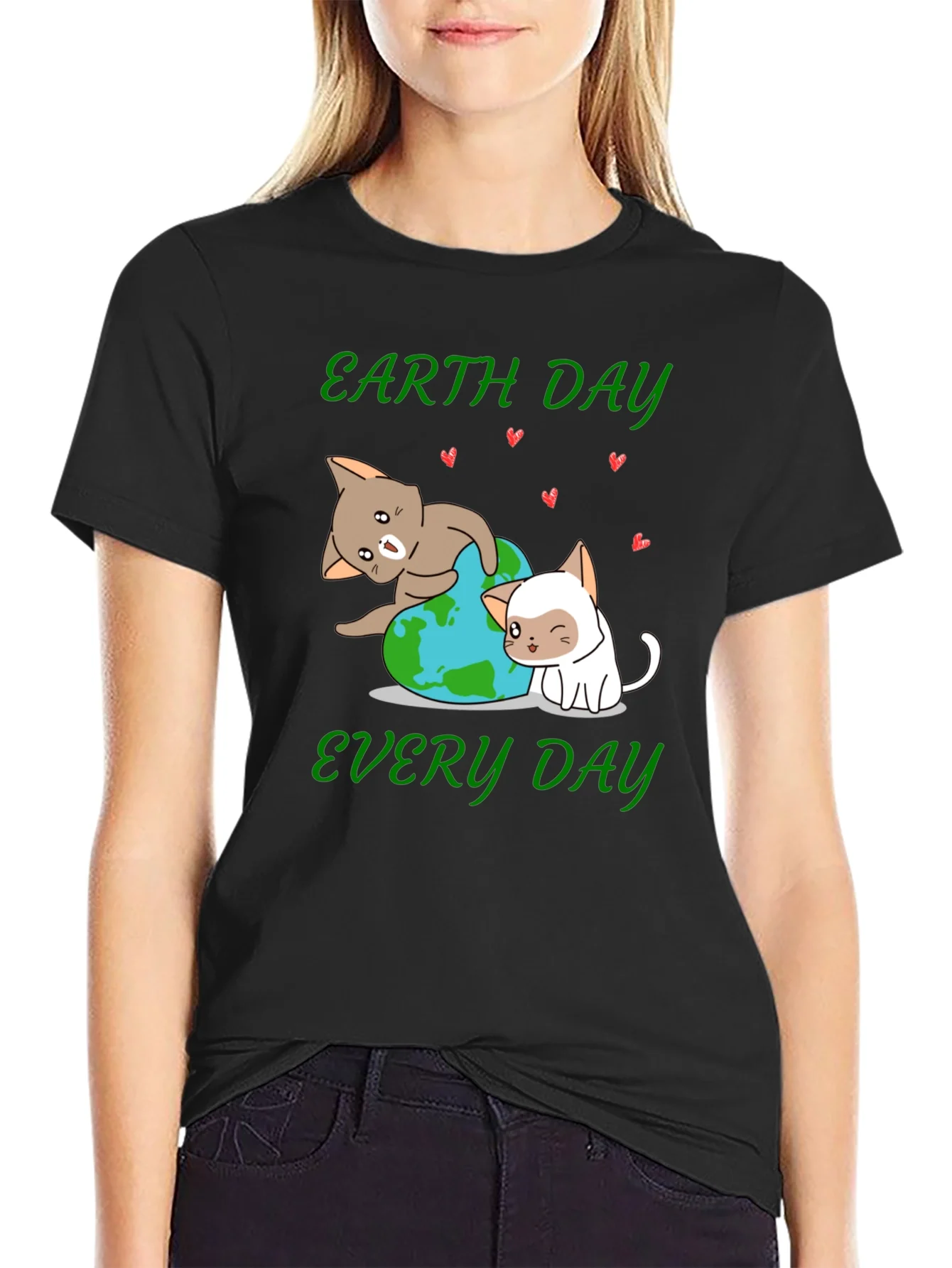 Earth Day Every Day Cute Cats T-Shirt