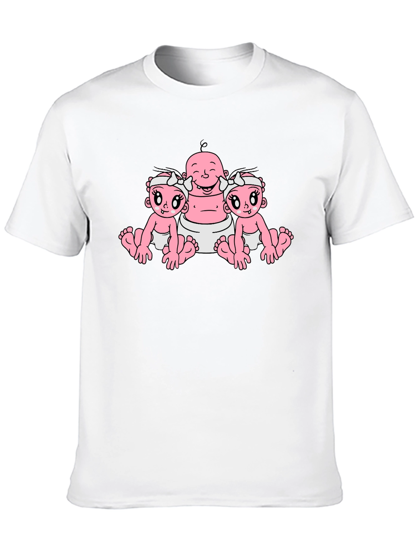 Funny Cartoon Baby Graphic Black T-Shirt