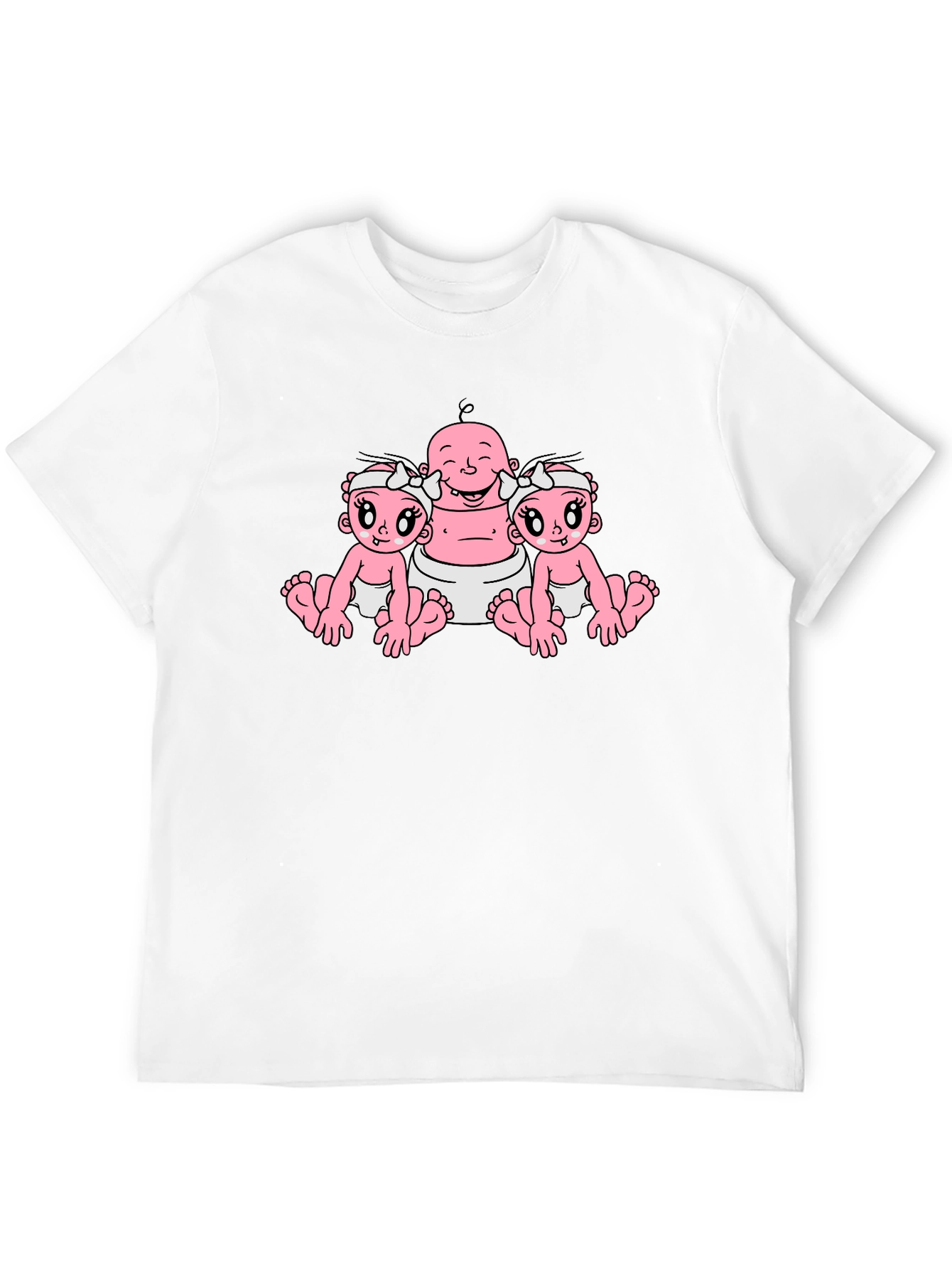 Funny Cartoon Baby Graphic Black T-Shirt