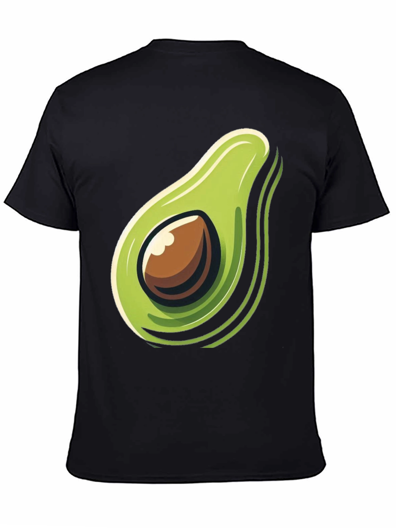 Avocado Graphic Print Black T-Shirt