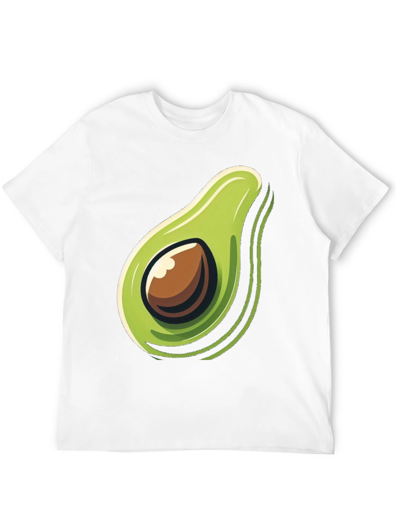 Avocado Graphic Print Black T-Shirt