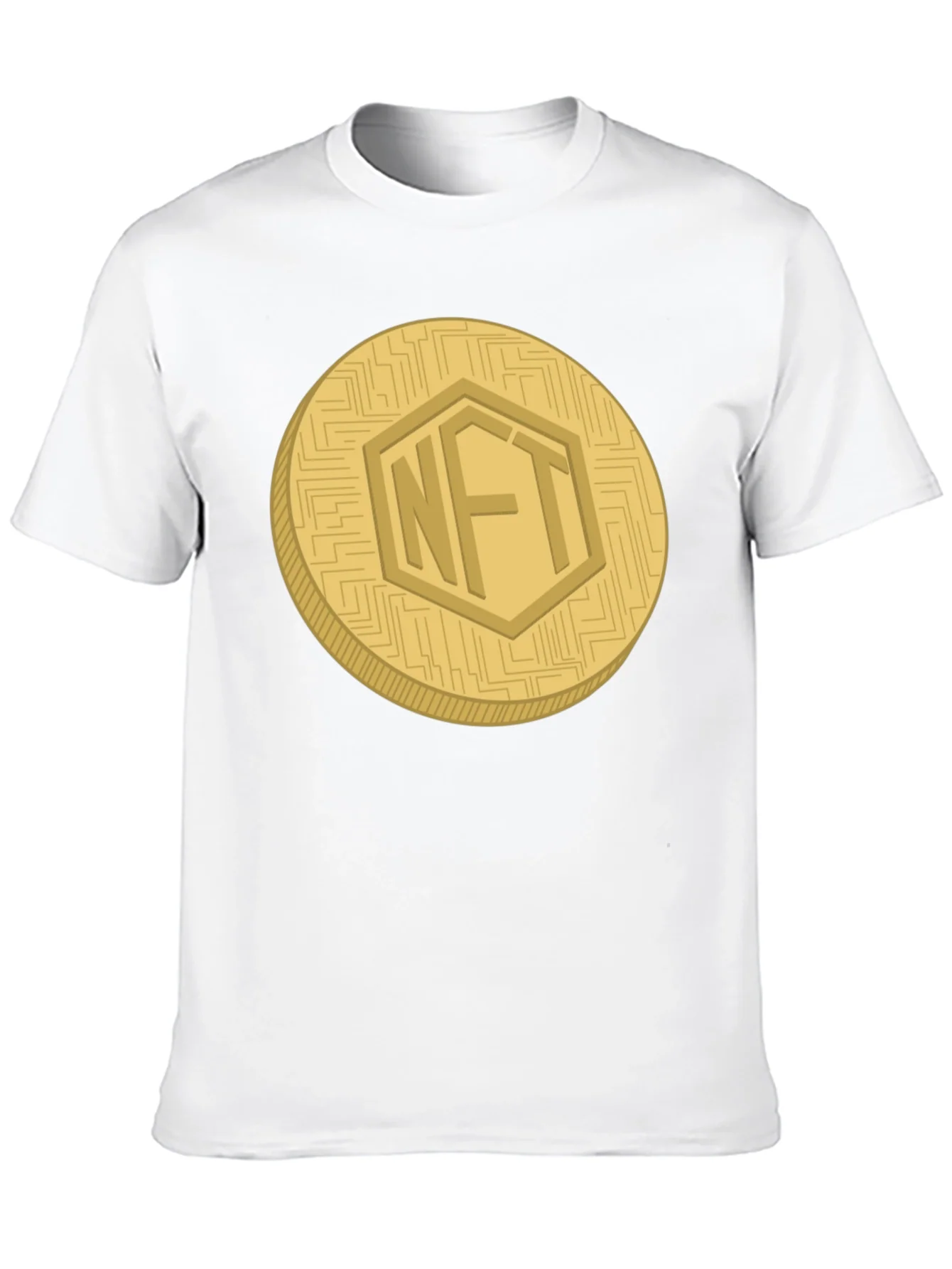 NFT Crypto Coin Graphic Tee - Black Casual T-Shirt