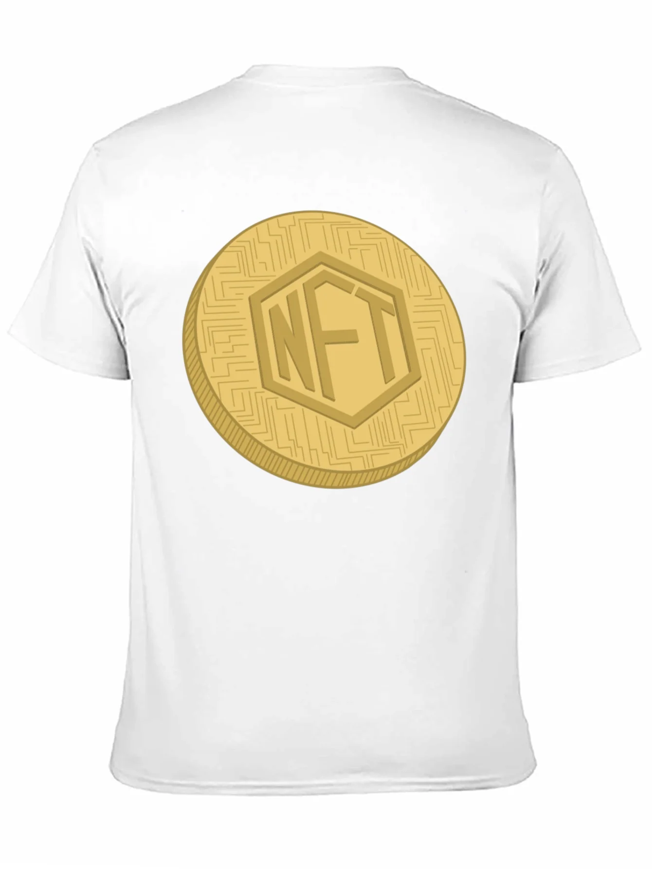 NFT Crypto Coin Graphic Tee - Black Casual T-Shirt