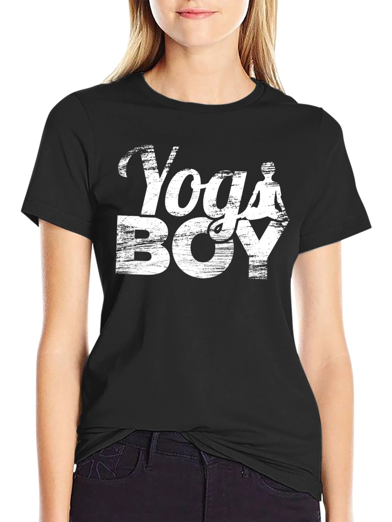 Yoga Boy Graphic T-Shirt - Mens Black Tee