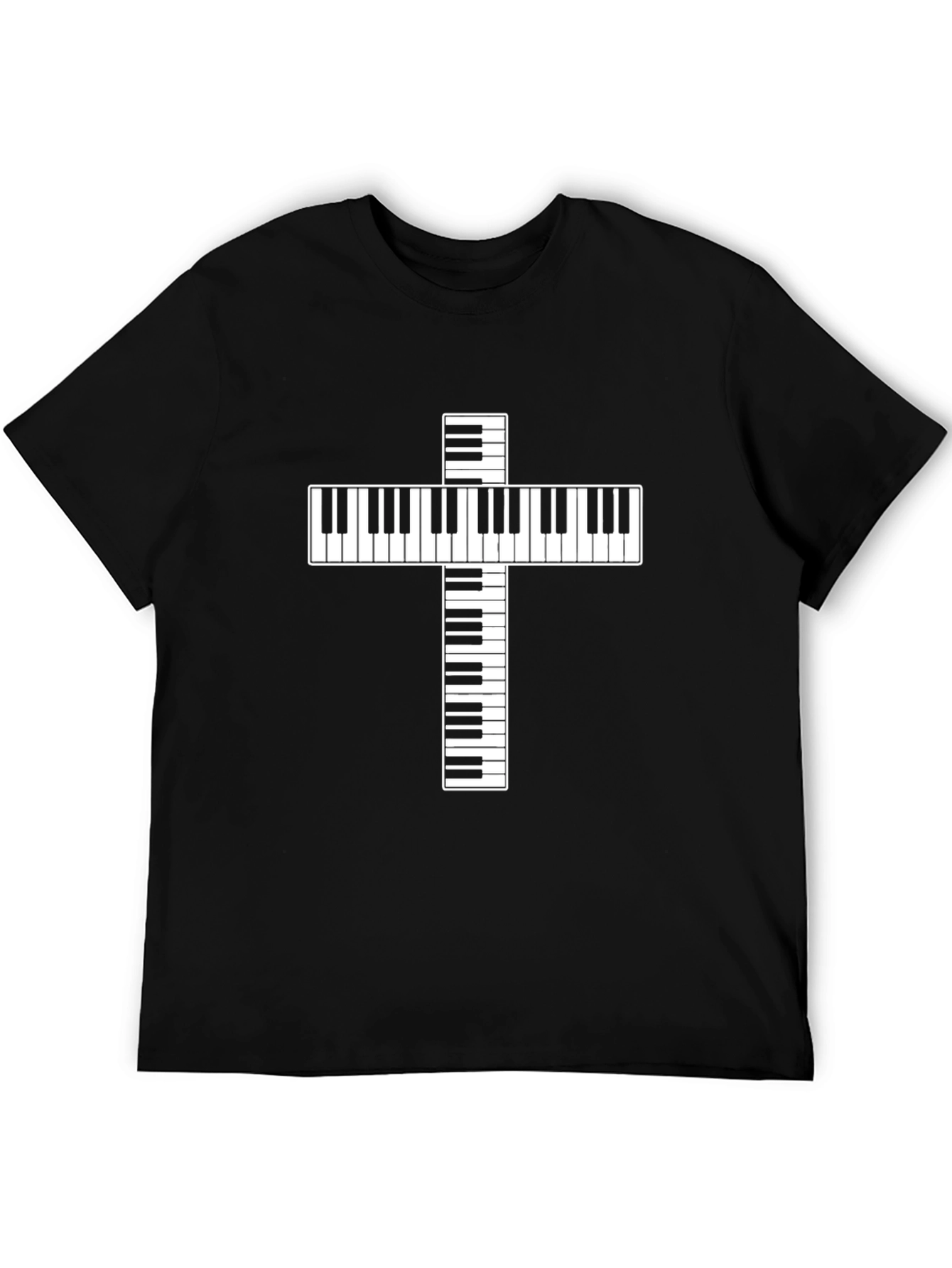 Piano Keys Cross Graphic Tee