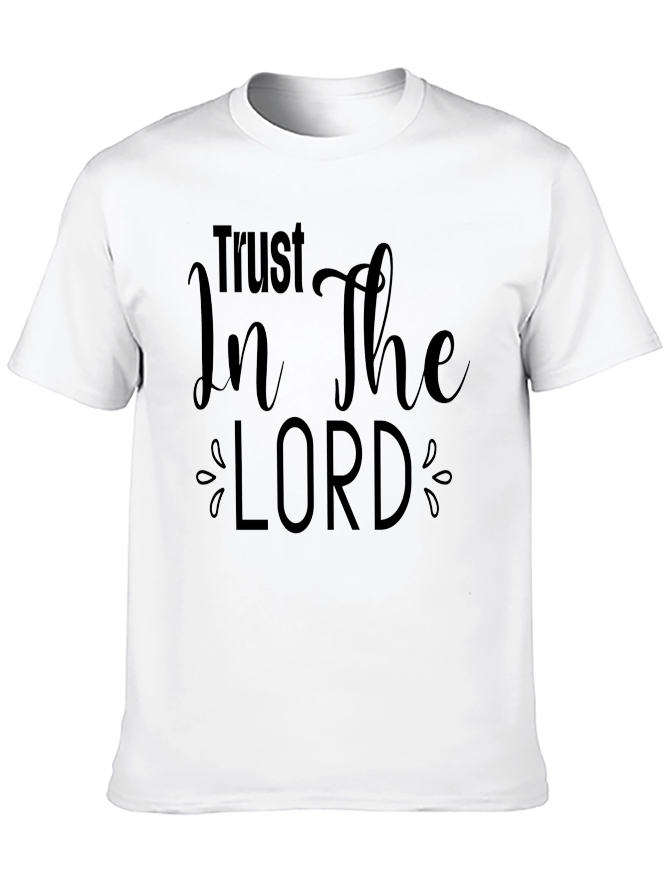 Trust In The Lord Black Graphic T-Shirt