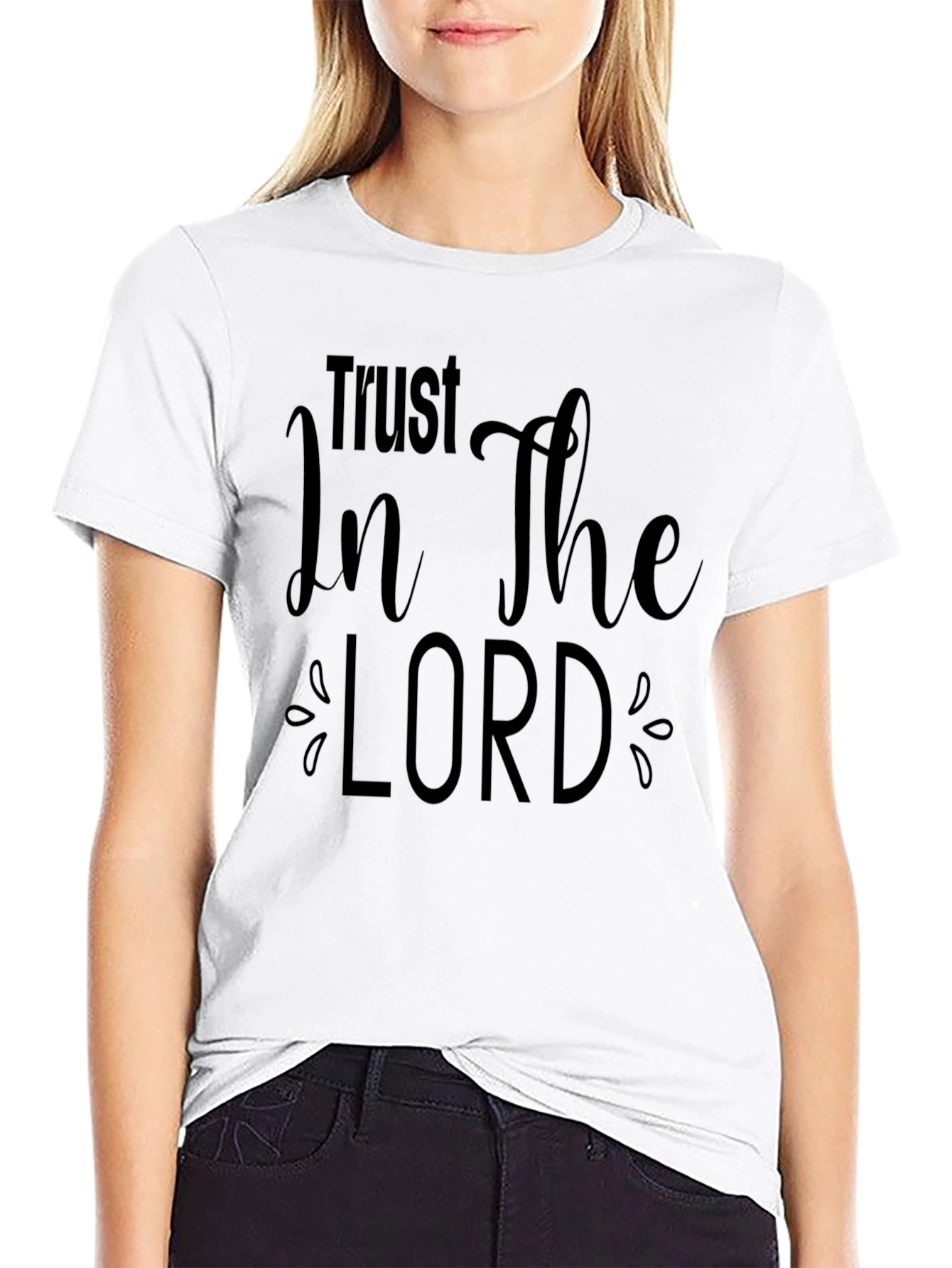 Trust In The Lord Black Graphic T-Shirt