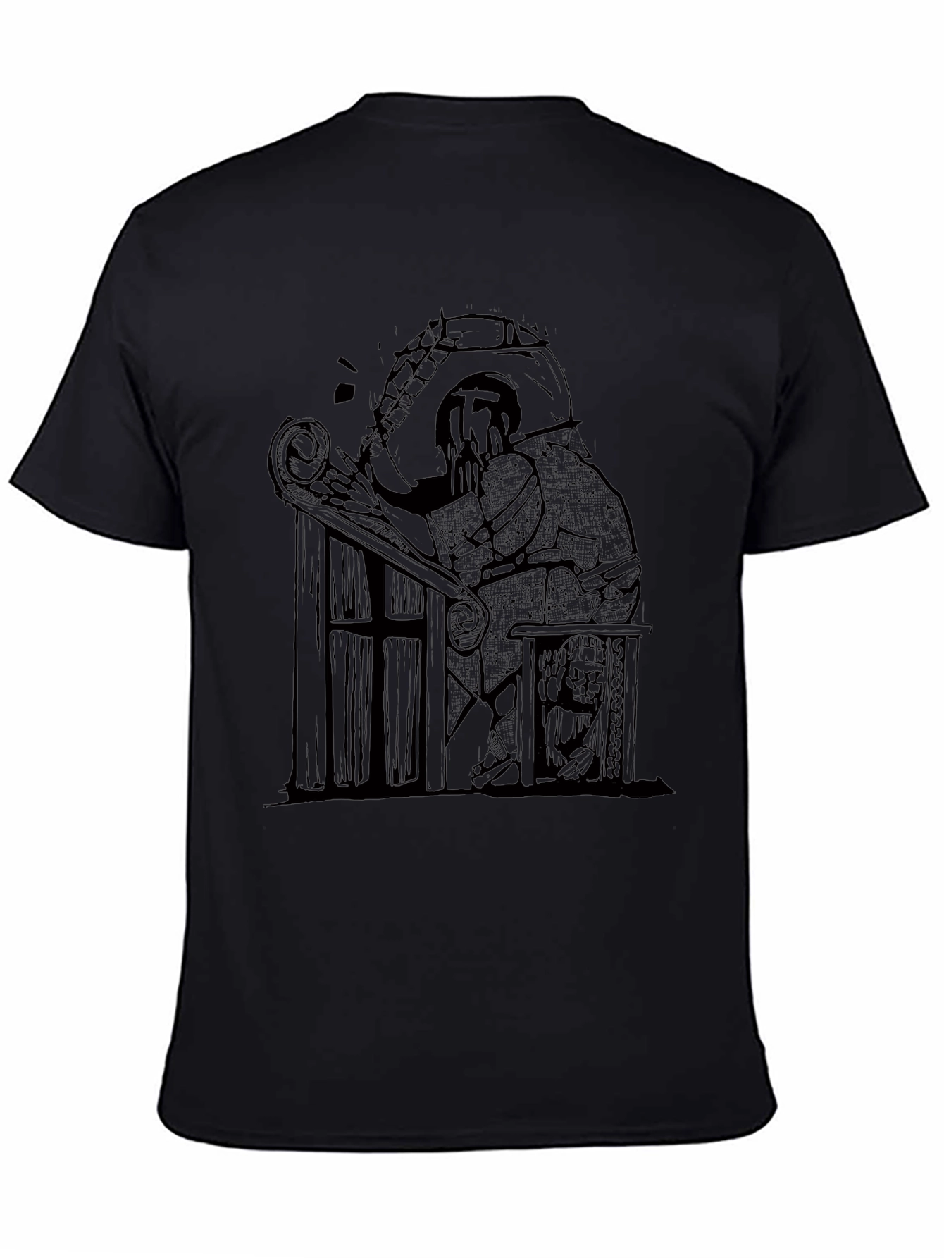 Dark Sketchy Reading Man Tee