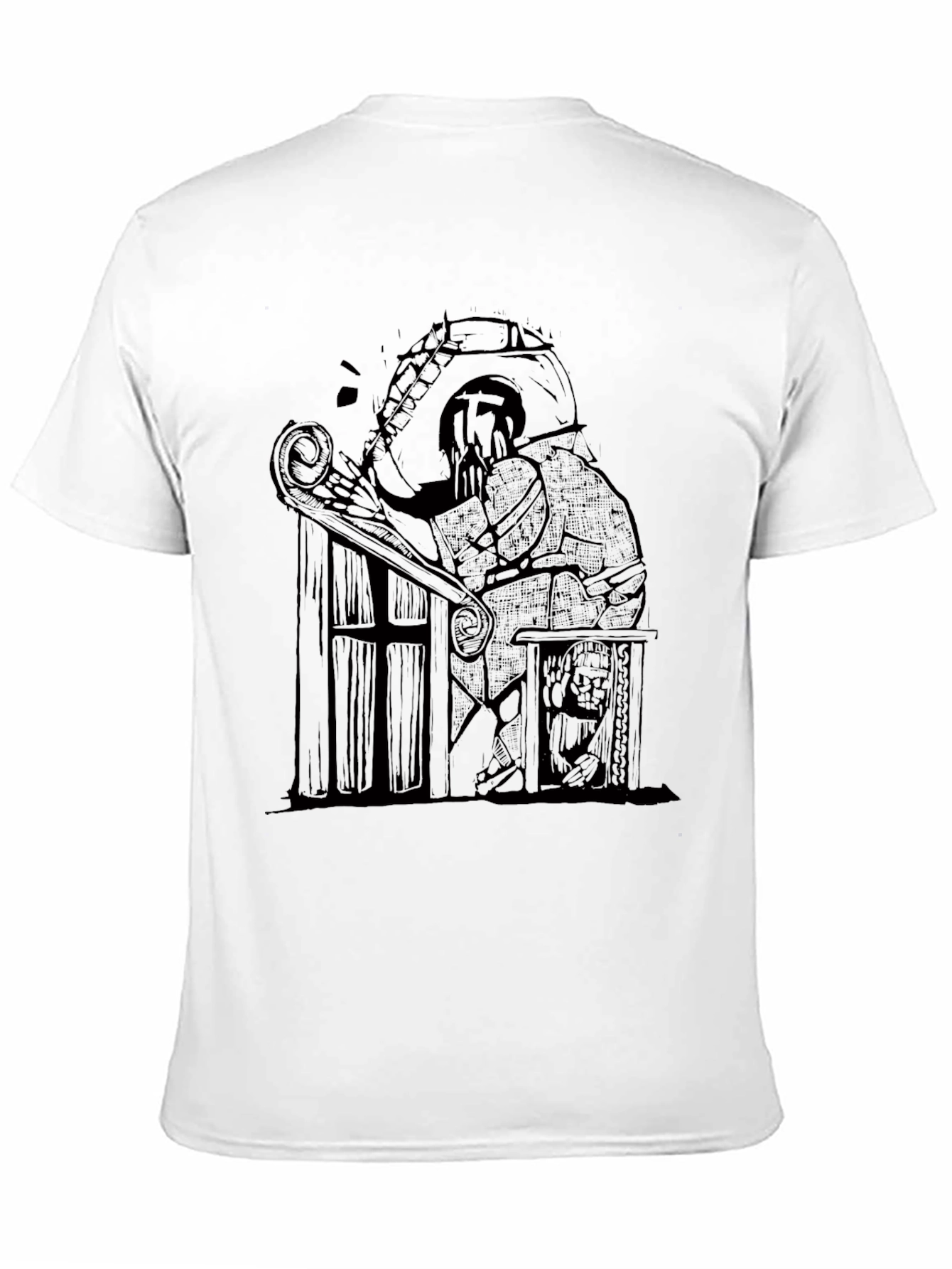 Dark Sketchy Reading Man Tee