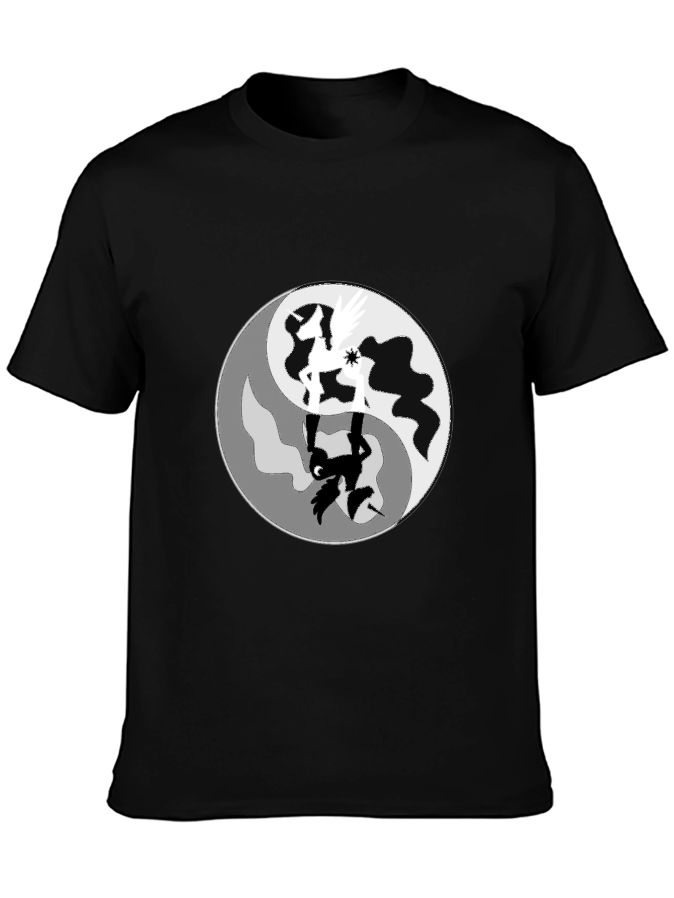 Yin Yang Horse Graphic T-Shirt