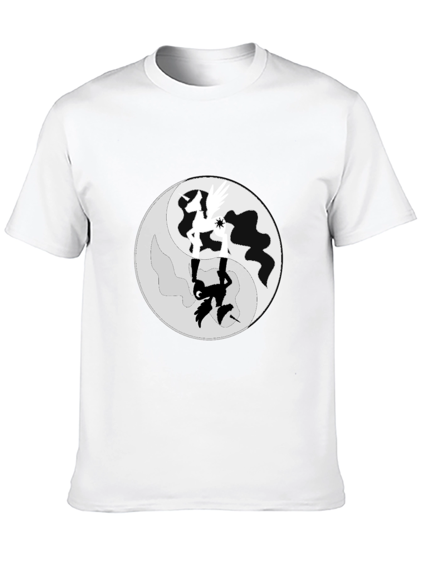 Yin Yang Horse Graphic T-Shirt