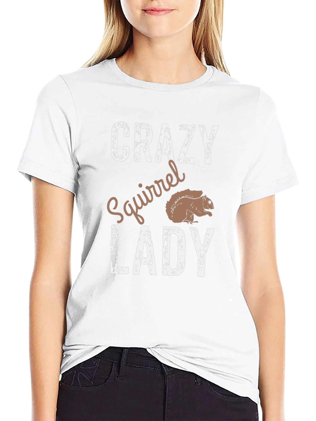 Crazy Squirrel Lady T-Shirt - Novelty Graphic Tee