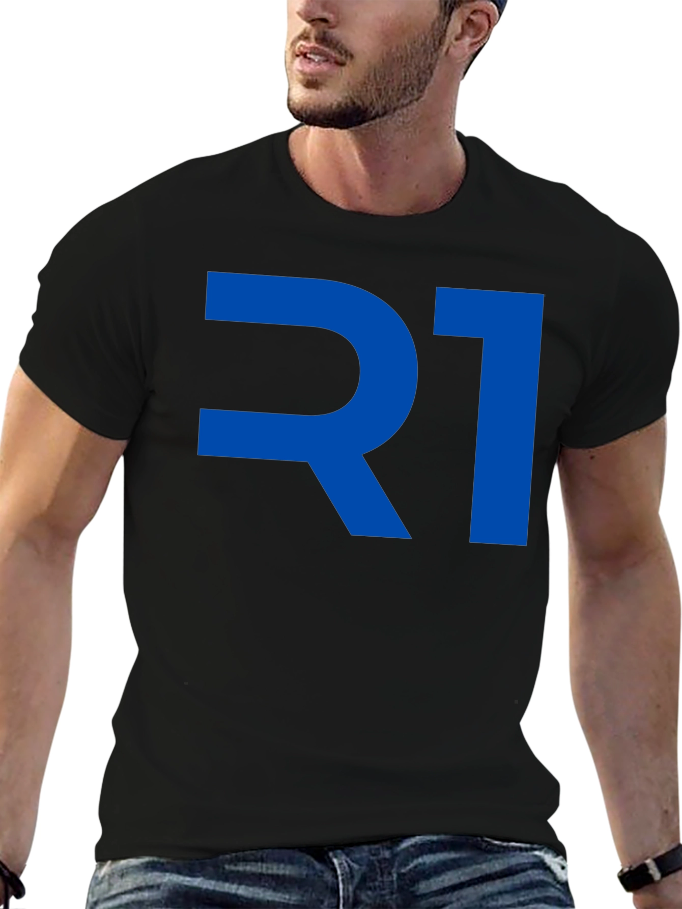 R1 Graphic Tee - Bold Blue Design