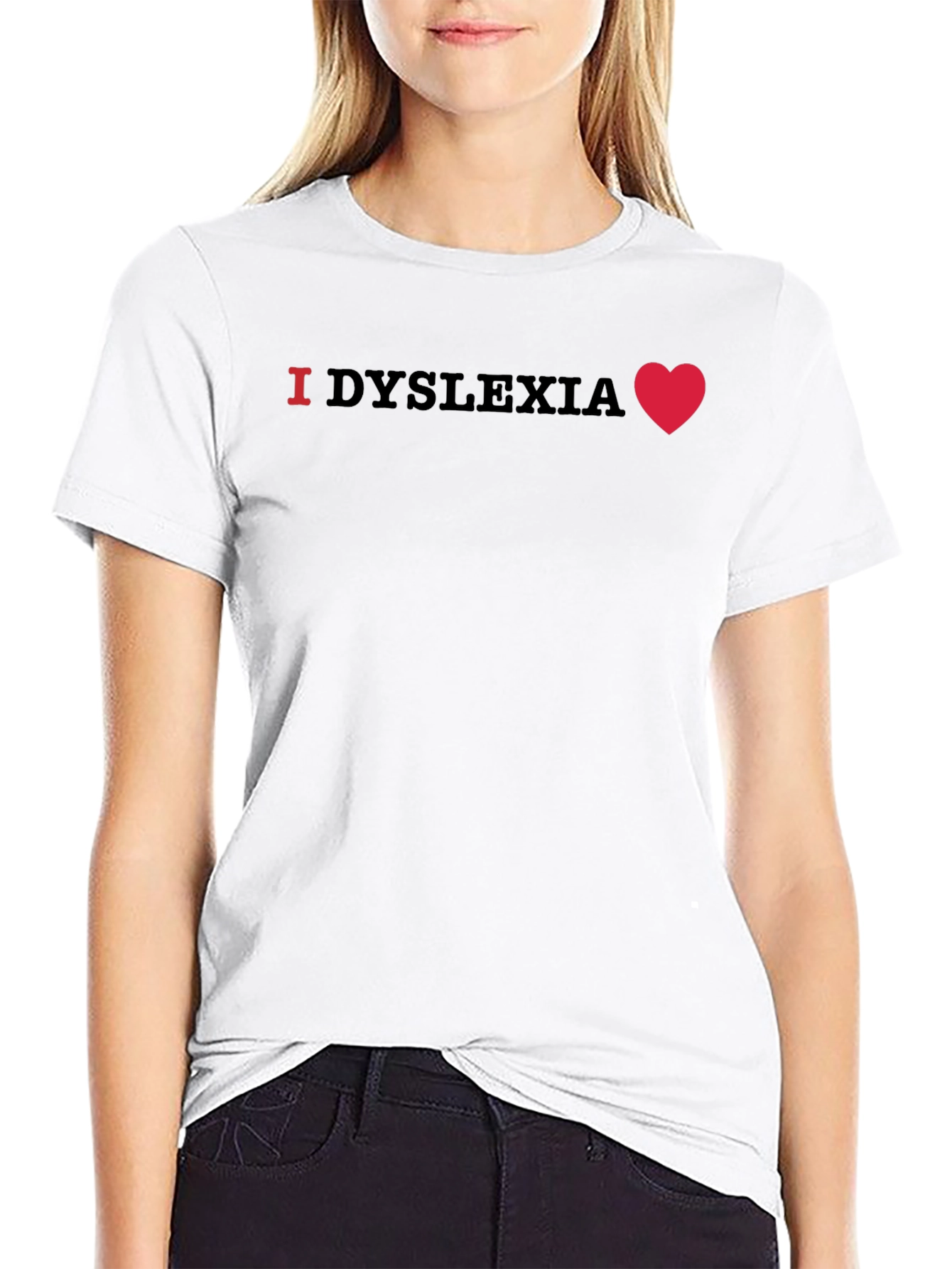 I Heart Dyslexia Black T-Shirt