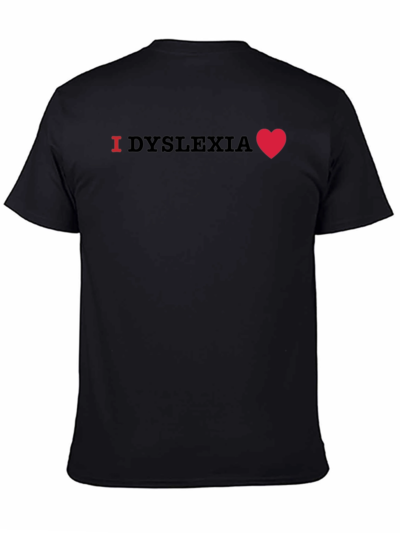I Heart Dyslexia Black T-Shirt