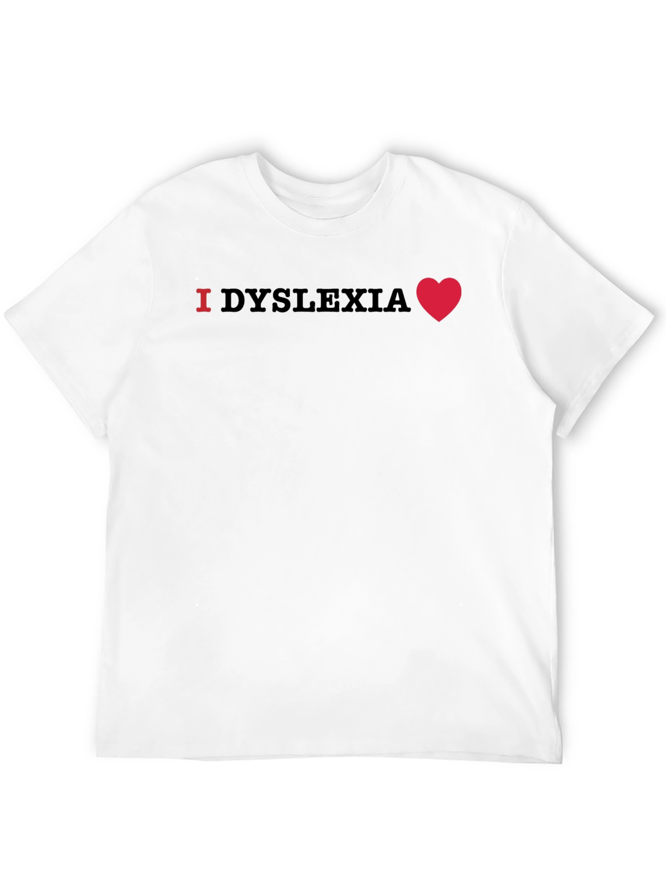 I Heart Dyslexia Black T-Shirt