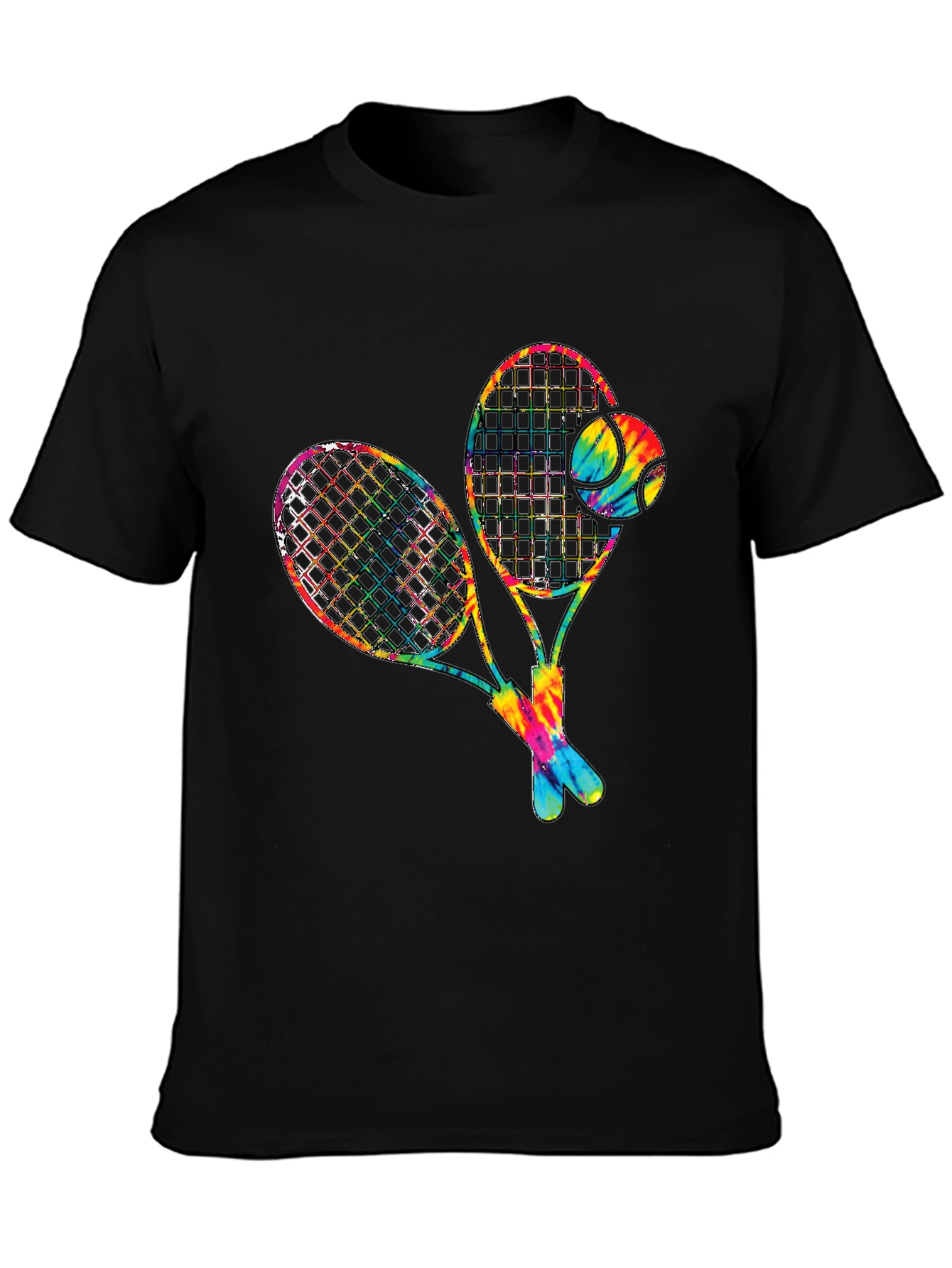 Tie Dye Tennis Racquet Graphic Tee