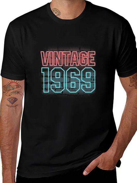 Vintage 1969 Graphic Tee - Retro Birthday Shirt