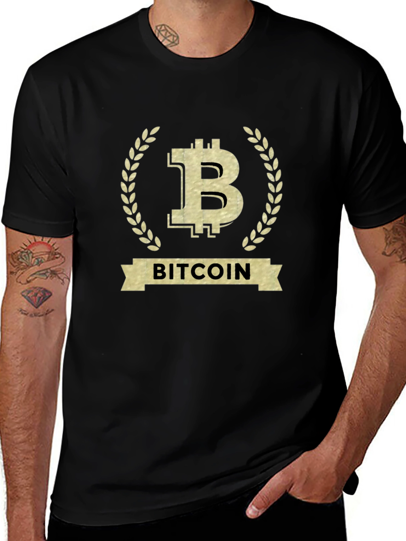 Bitcoin Black T-Shirt Crypto Currency Graphic Tee