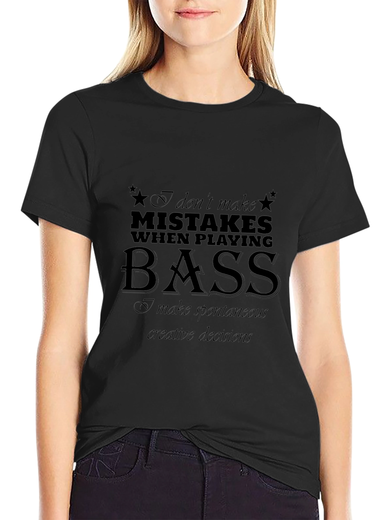 Bass Player T-Shirt - Spontaneous Creative Decisions Graphic Tee