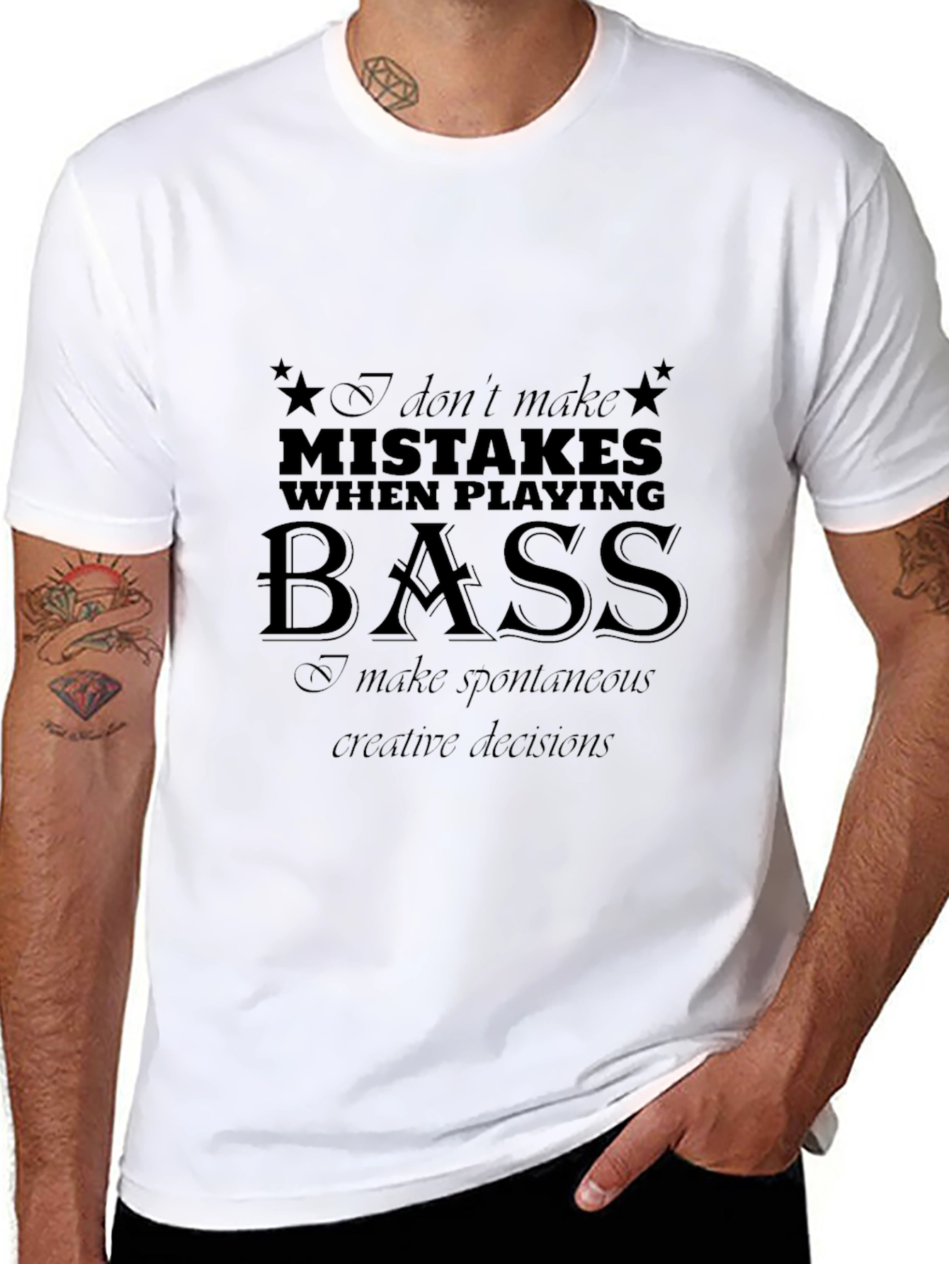 Bass Player T-Shirt - Spontaneous Creative Decisions Graphic Tee