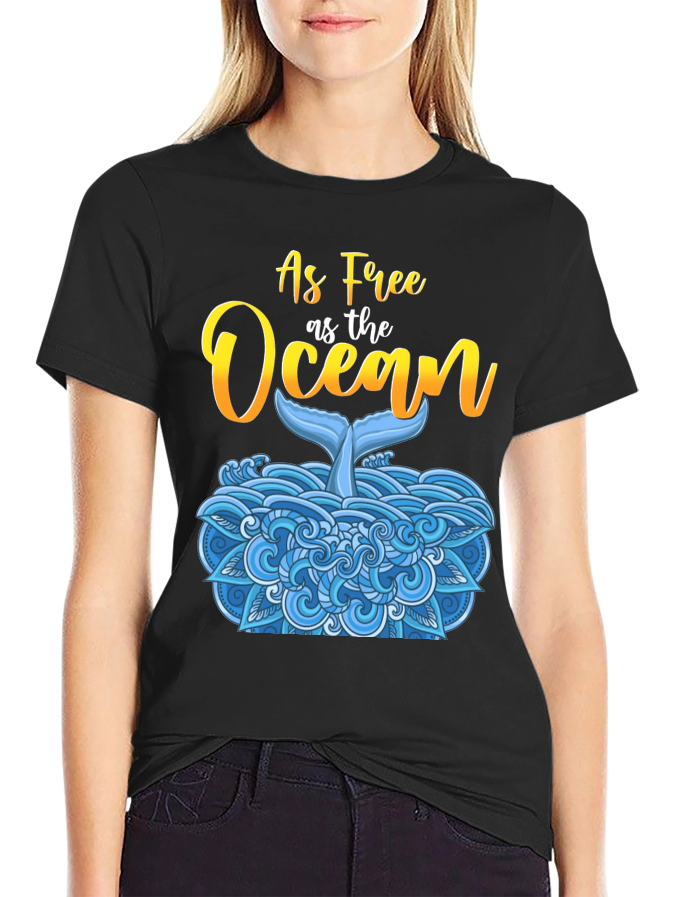 Ocean Freedom T-Shirt - Stylish Whale Design
