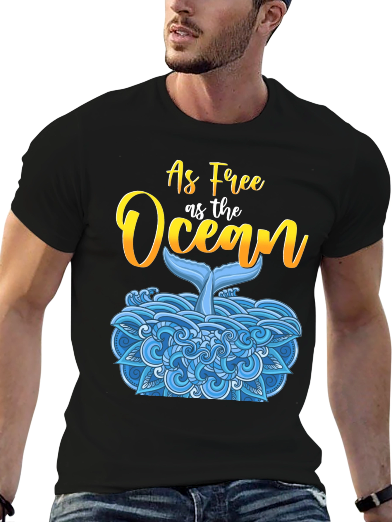 Ocean Freedom T-Shirt - Stylish Whale Design