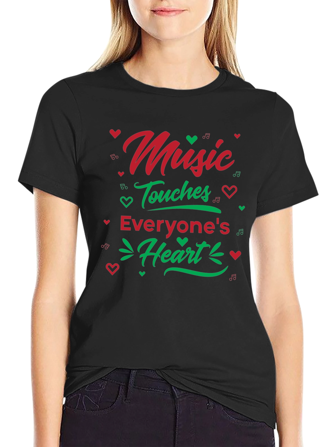 Music Touches Heart Graphic T-Shirt