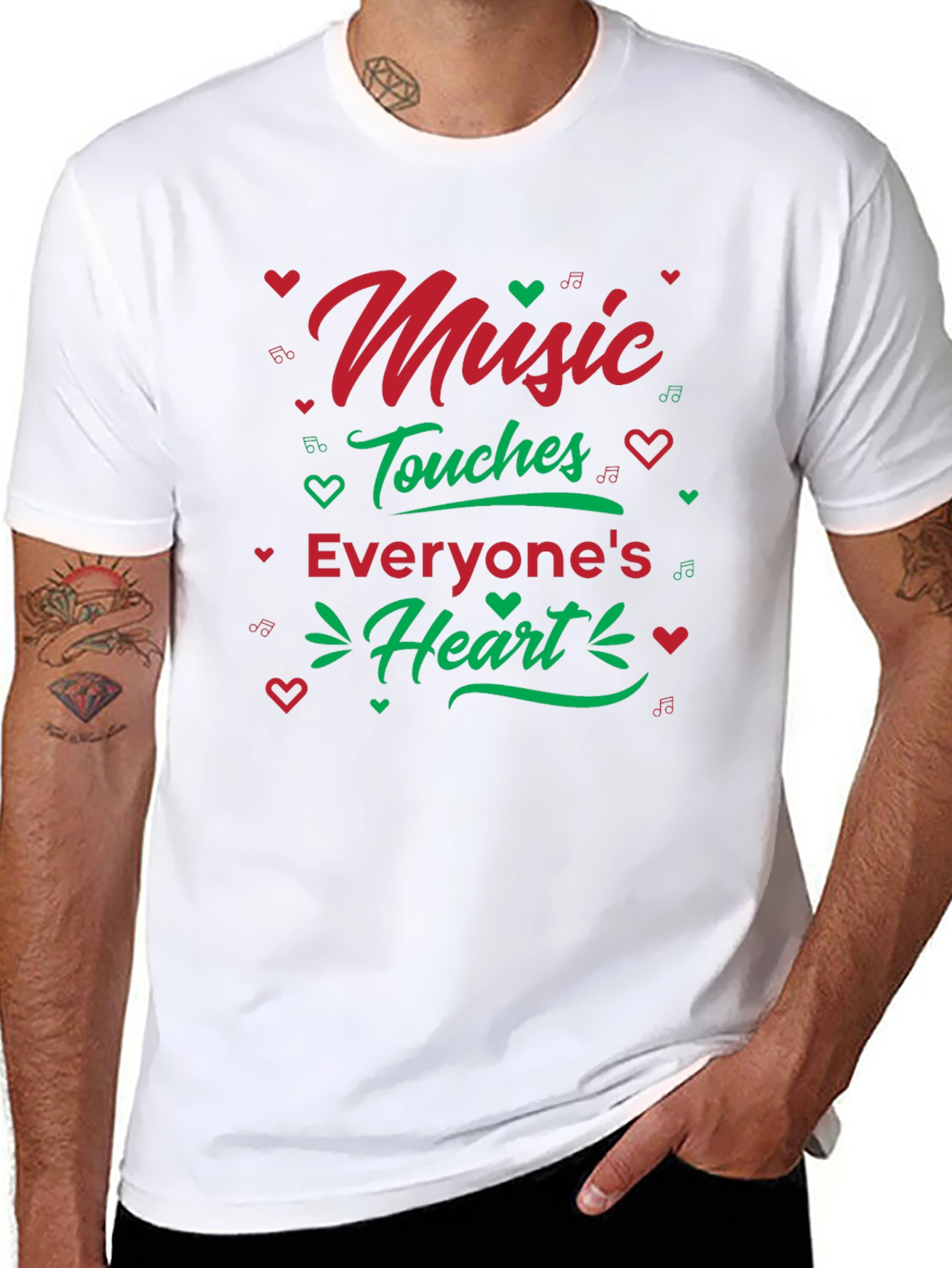 Music Touches Heart Graphic T-Shirt