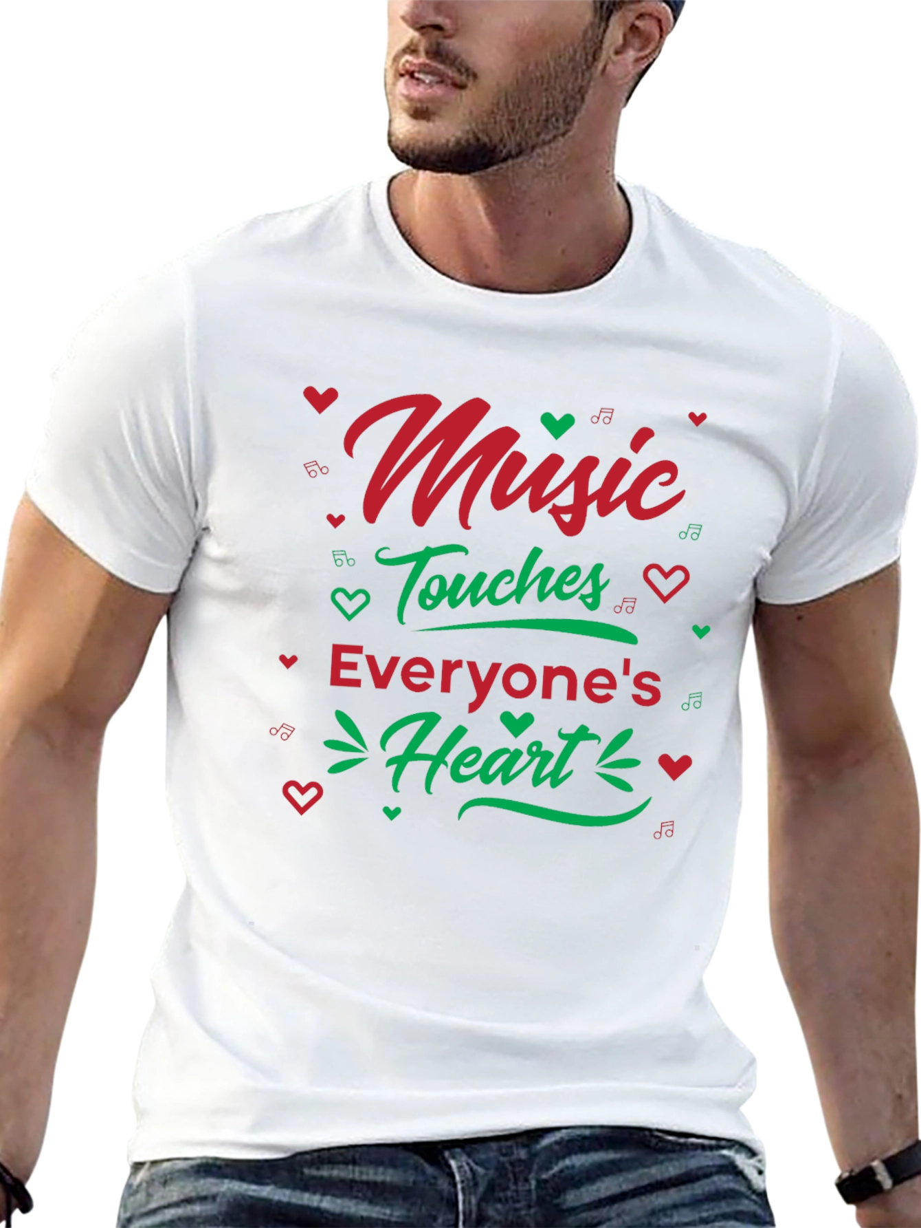 Music Touches Heart Graphic T-Shirt