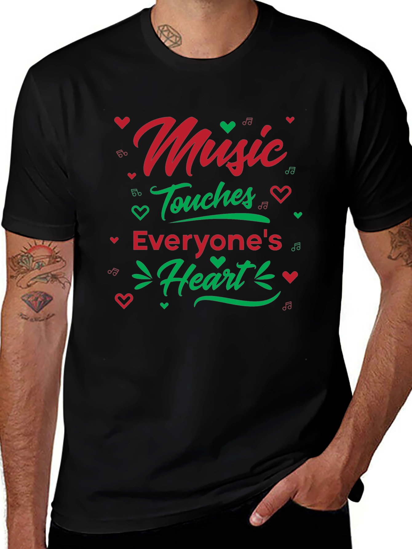 Music Touches Heart Graphic T-Shirt