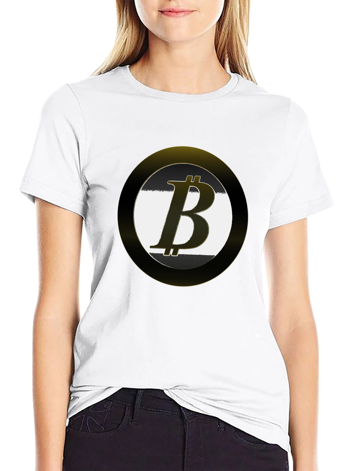 Bitcoin Logo Black T-Shirt Crypto Currency Tee