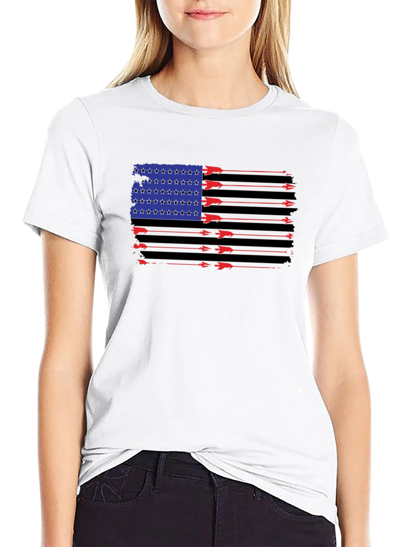 American Flag Arrows Graphic T-Shirt