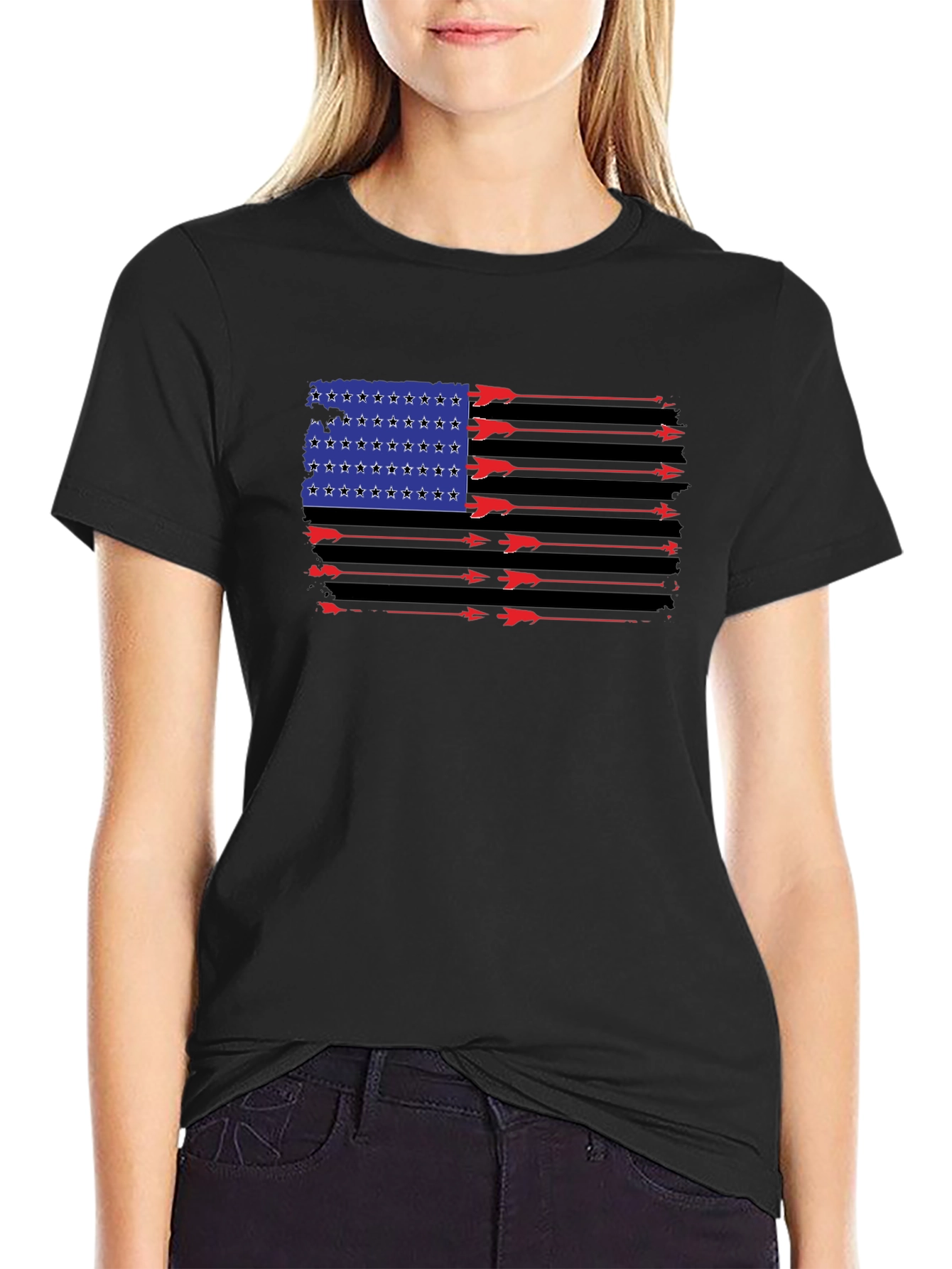 American Flag Arrows Graphic T-Shirt