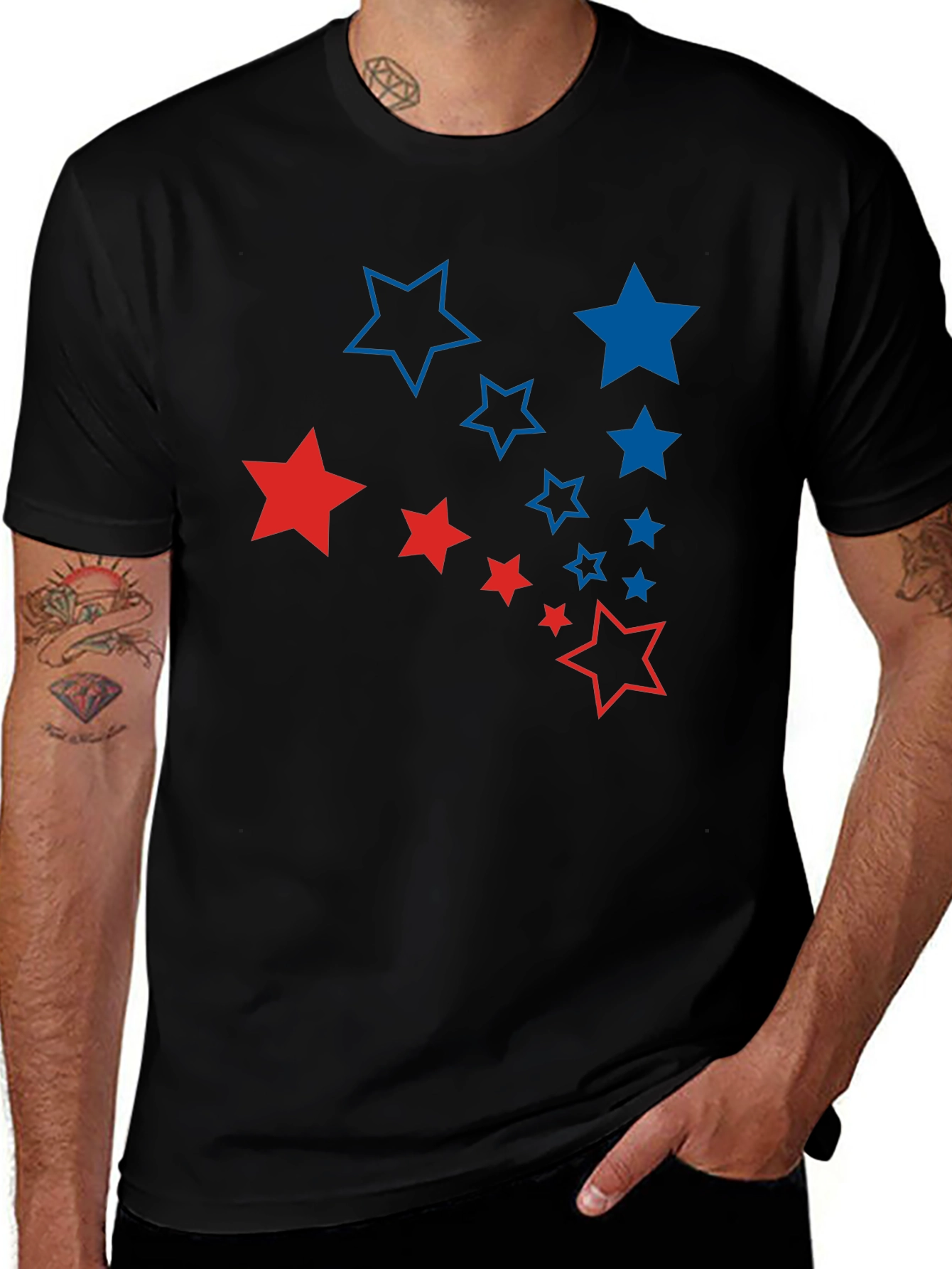 Stars Graphic Tee - Patriotic T-Shirt